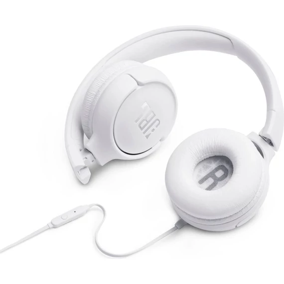 JBL Tune 500 vezetékes fejhallgató, 3.5mm jack, fehér