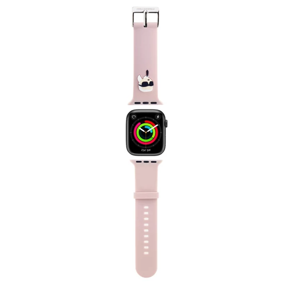 Karl Lagerfeld Karl Head NFT Apple Watch 42/44/45/46/49 szíj, rózsaszín