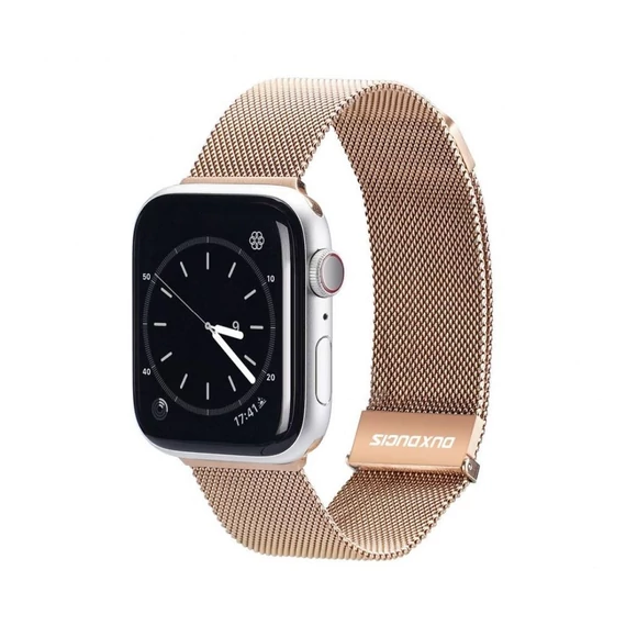 Dux Ducis Apple Watch 42/44/45mm milánói szíj, rozéarany