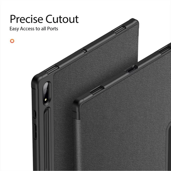 Dux Ducis Domo Samsung Tab S10 Ultra/S9 Ultra/S8 Ultra kihajtható tok pencil tartóval, fekete