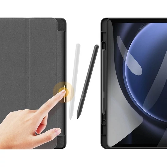 Dux Ducis Domo Samsung Tab S9 FE/S10 FE kihajtható tok pencil tartóval, fekete