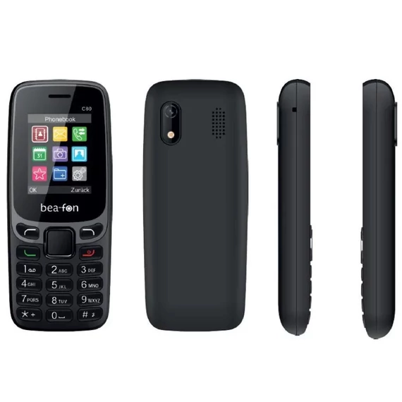 Beafon C80 kamerás mobiltelefon, Dual SIM, LCD kijelzővel, fekete