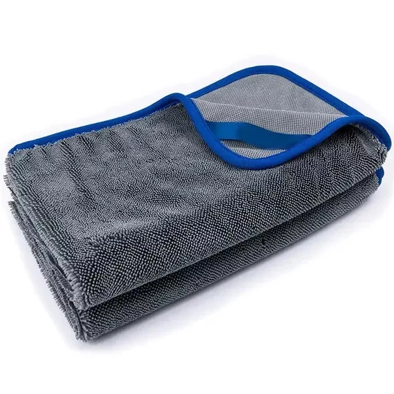 Wooze Car Towel Egyoldalas mikroszálas autó tisztító, szárító törölköző, 60 x 90 cm, 700 g / nm, szürke/kék
