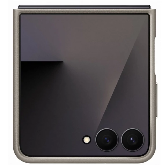 Samsung Galaxy Z Flip 7 KindSuit gyári vegán bőr tok, bézs