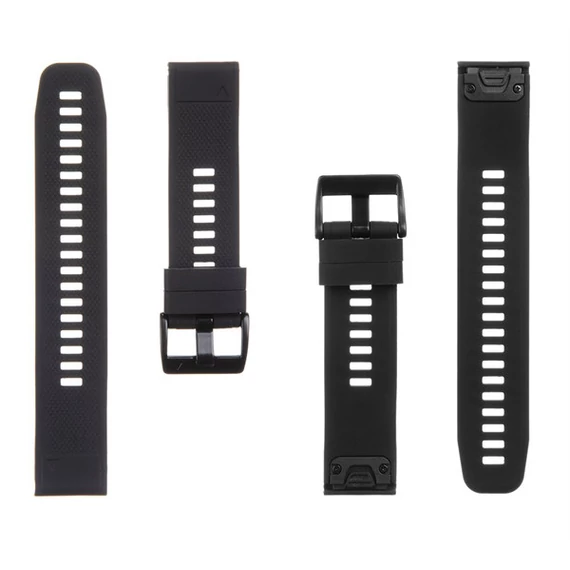 Tactical kiegészítő szilikon karpánt Garmin Fenix 5, fekete