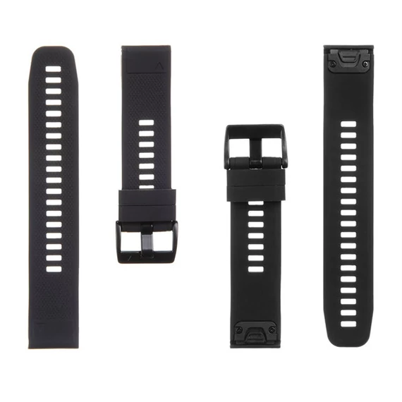 Tactical kiegészítő szilikon karpánt Garmin Fenix 5, fekete