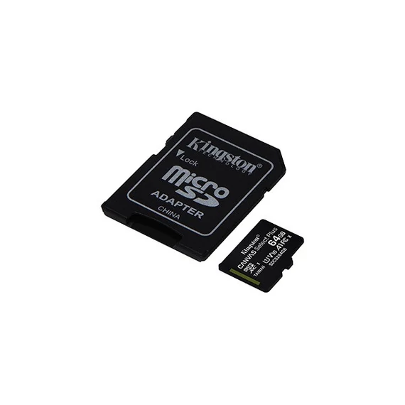 Kingston Canvas Select Plus microSDXC 64GB (Class 10), UHS-I memóriakártya adapterrel (SDCS2/64GB)