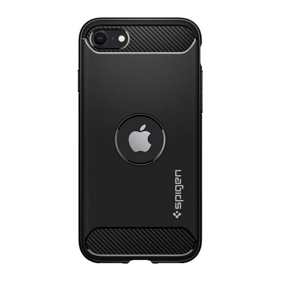 Spigen Rugged Armor Apple iPhone SE 2022/2020 tok, Matte Black, fekete