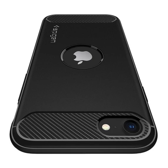 Spigen Rugged Armor Apple iPhone SE 2022/2020 tok, Matte Black, fekete