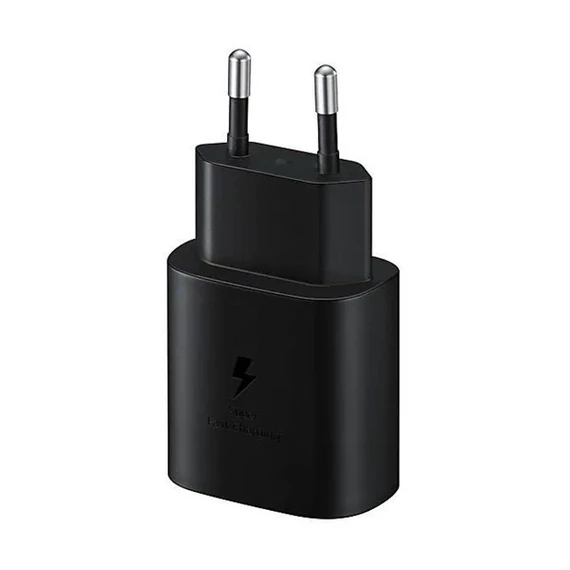 Samsung EP-TA800EBE kompatibilis hálózati töltő adapter USB-C, 25W, fekete, (No logo)