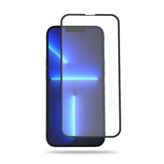 Apple iPhone 12 Pro Max, 5D Full Glue Nano teljes kijelzős üvegfólia, fekete
