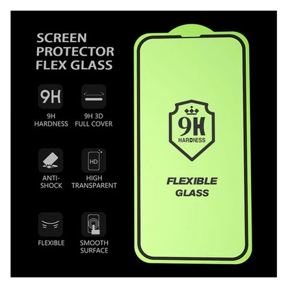 Apple iPhone 12 Pro Max, 5D Full Glue Nano teljes kijelzős üvegfólia, fekete