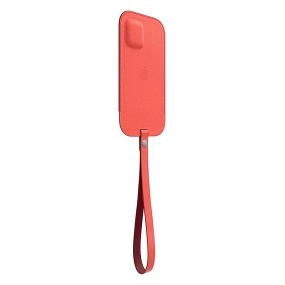 Apple iPhone 12 Pro Max MagSafe-rögzítésű bebújtatós bőr tok, pink citrus