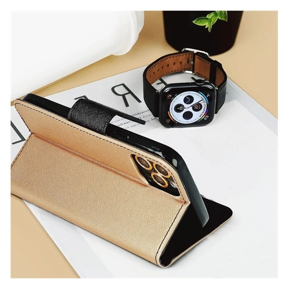 Fancy Apple iPhone 12 mini flip tok, fekete-arany