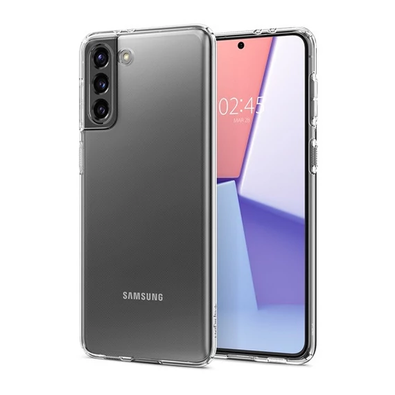 Spigen Crystal Flex Samsung G996 Galaxy S21+ tok, Crystal Clear, átlátszó