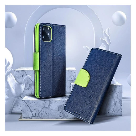 Fancy Samsung Galaxy A22 LTE flip tok, kék-lime