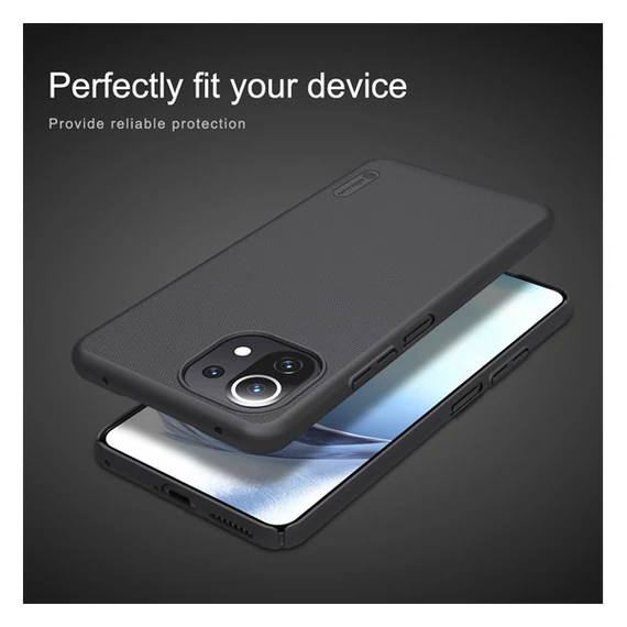 Nillkin Super Frosted Xiaomi Mi 11 Lite műanyag tok, fekete