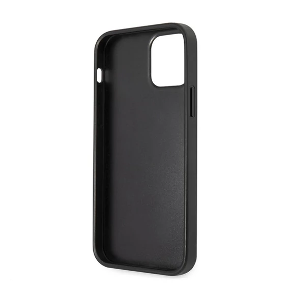 Guess PU 4G Metal Logo Apple iPhone 12/12 Pro hátlap tok, szürke