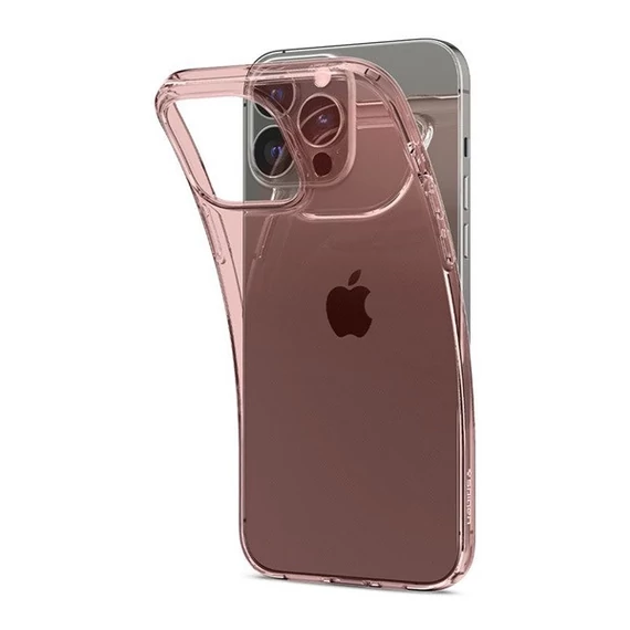 Spigen Crystal Flex Apple iPhone 13 Pro Max tok, Rose Crystal, rózsaszín-átlátszó