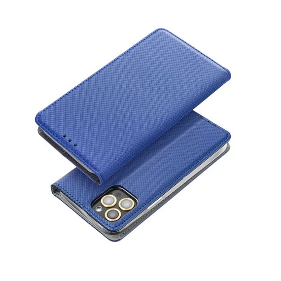 Magnet Apple iPhone 13 Pro Max mágneses flip tok, kék