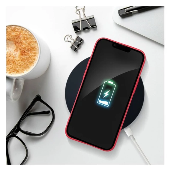 Forcell Soft Apple iPhone 13 Pro Max szilikon tok, piros