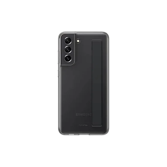 Samsung Galaxy S21 FE Clear Strap Cover, gyári tok, szürke, EF-XG990CB