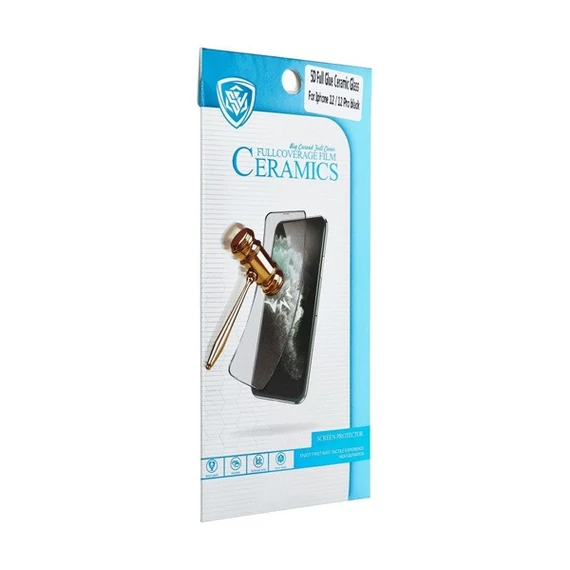 Apple iPhone 11 Pro Max/XS Max Full Glue Ceramic hajlított tempered glass kijelzővédő üvegfólia, fekete