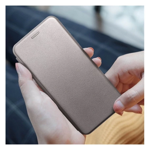 Forcell Elegance oldalra nyíló hátlap tok Samsung Galaxy S22+, szürke