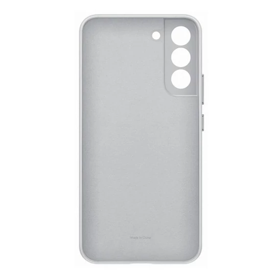 Samsung Galaxy S22+ Leather Cover, gyári bőr tok, szürke, EF-VS906LJ