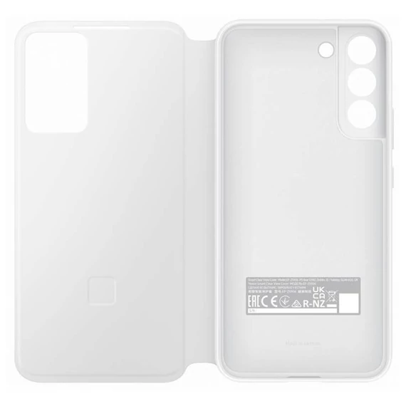 Samsung Galaxy S22+ Clear View Cover, gyári flip tok, fehér, EF-ZS906CW