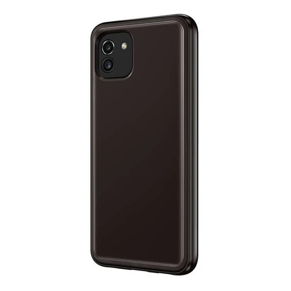 Samsung Galaxy A03 Soft Clear gyári szilikon tok, fekete, EF-QA036TB