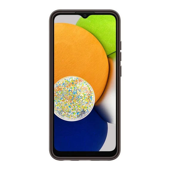 Samsung Galaxy A03 Soft Clear gyári szilikon tok, fekete, EF-QA036TB