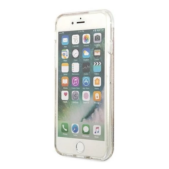 Guess Liquid Glitter Paisley Apple iPhone SE 2022/2020/8/7 hátlap tok, arany