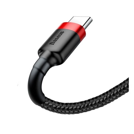 Baseus Cafule USB / USB-C gyorstöltő töltő- és adatkábel, 1m, piros-fekete