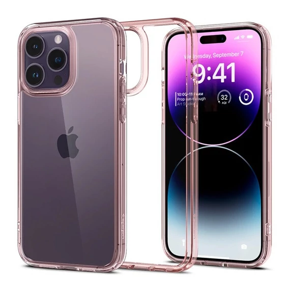 Spigen Ultra Hybrid Apple iPhone 14 Pro Max tok, Rose Crystal, rózsaszín