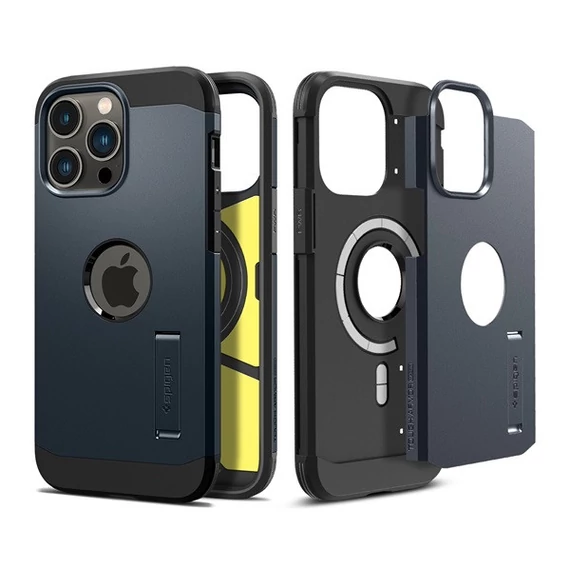 Spigen Tough Armor Mag Apple iPhone 14 Pro Max tok, Metal Slate, sötétkék MagSafe, sötétkék
