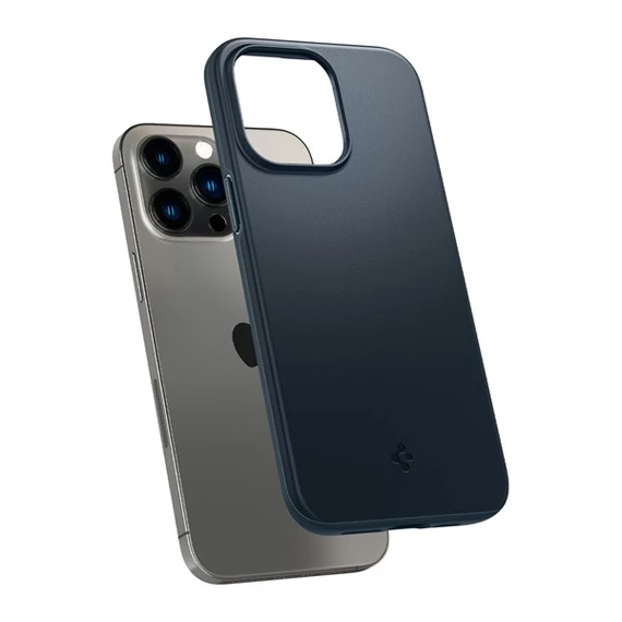 Spigen Thin Fit Apple iPhone 14 Pro Max tok, Metal Slate, sötétkék, sötétkék