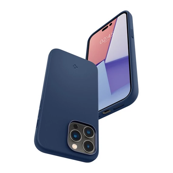 Spigen Silicone Fit Mag Apple iPhone 14 Pro Max tok, Navy Blue MagSafe, kék