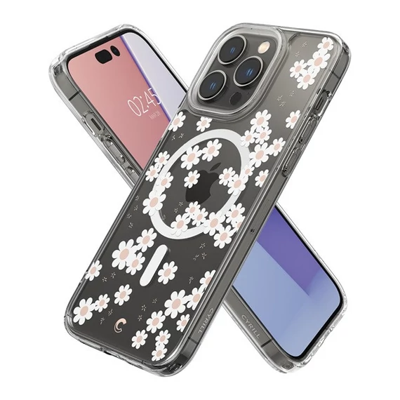 Cyrill by Spigen Apple iPhone 14 Pro Cecile MagSafe tok, White Daisy
