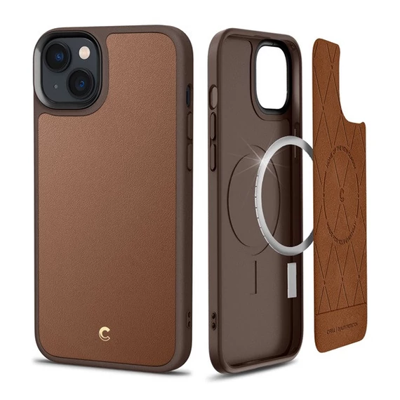 Cyrill by Spigen Apple iPhone 14 Plus Kajuk MagSafe tok, Saddle Brown
