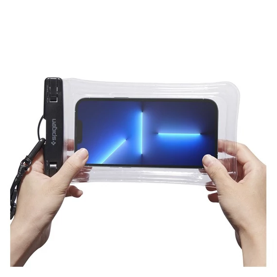 Spigen Aqua Shield Floating A610 univerzális lebegő vízálló tok, átlátszó