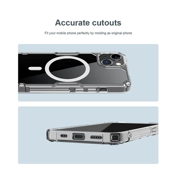 Nillkin Nature Pro Magnetic Apple iPhone 14 Plus szilikon tok, átlátszó