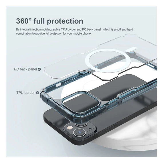 Nillkin Nature Pro Magnetic Apple iPhone 14 Plus szilikon tok, átlátszó