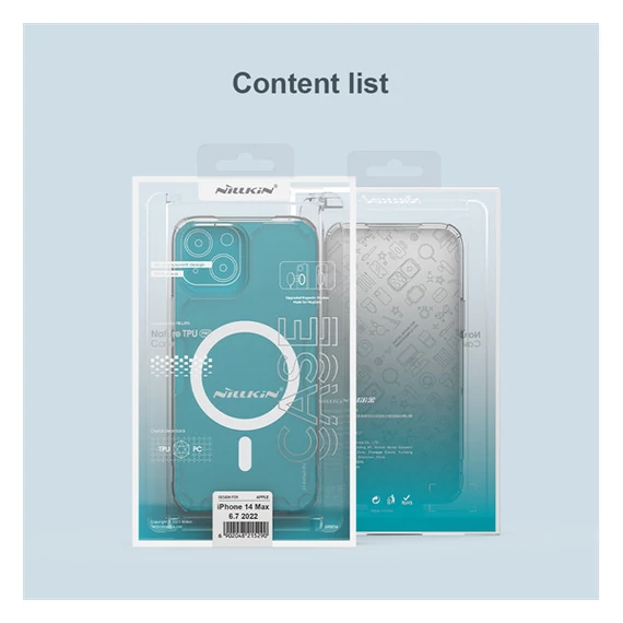 Nillkin Nature Pro Magnetic Apple iPhone 14 Plus szilikon tok, átlátszó