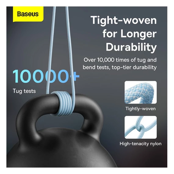 Baseus Dynamic USB / USB-C gyorstöltő töltő- és adatkábel, 100W, 1m, kék