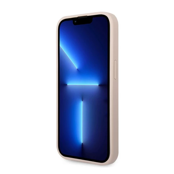 Guess PU 4G Metal Logo Apple iPhone 14 Pro hátlap tok, rózsaszín