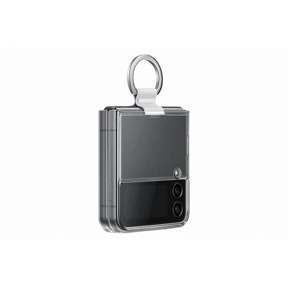 Samsung Galaxy Z Flip4 Clear Cover with Ring, gyári tok gyűrűvel, átlátszó, EF-OF721CT