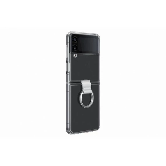 Samsung Galaxy Z Flip4 Clear Cover with Ring, gyári tok gyűrűvel, átlátszó, EF-OF721CT