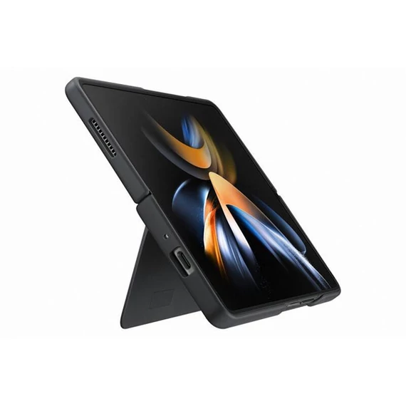 Samsung Galaxy Z Fold4 Slim Standing Cover, gyári szilikon tok, fekete, EF-MF936CB