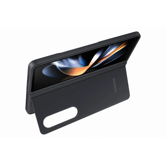 Samsung Galaxy Z Fold4 Slim Standing Cover, gyári szilikon tok, fekete, EF-MF936CB